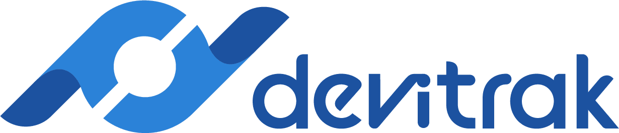 Devitrak full logo in blue